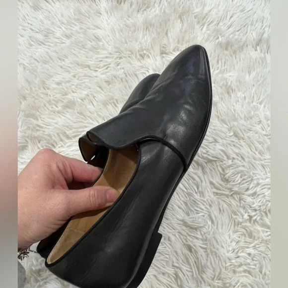The Row Alys Loafers In Black Leather Flats Loafers - Size 37 US 6.5 - black